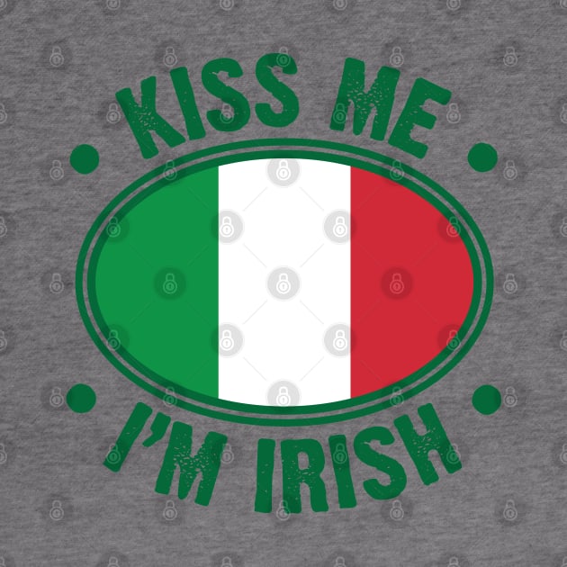 Kiss Me I'm Irish Italian Flag by Emma